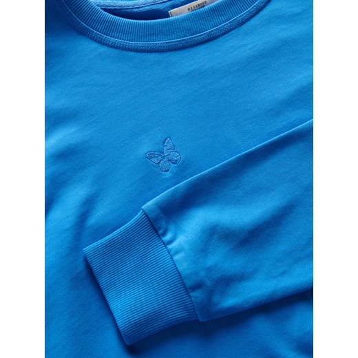 Reserved - Bawełniana bluza z haftem - Niebieski Reserved XL Reserved