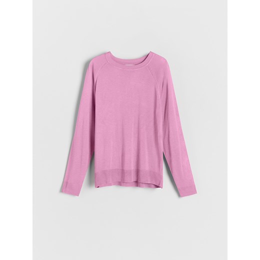 Reserved - Lekki sweter z wiskozą - Różowy Reserved M Reserved okazyjna cena