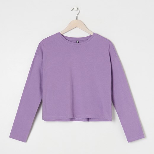 Sinsay - Koszulka oversize - Fioletowy Sinsay S okazja Sinsay