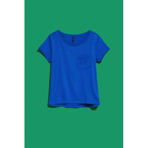 Bluzka damska Moodo.pl z krótkim rękawem casual z okrągłym dekoltem 