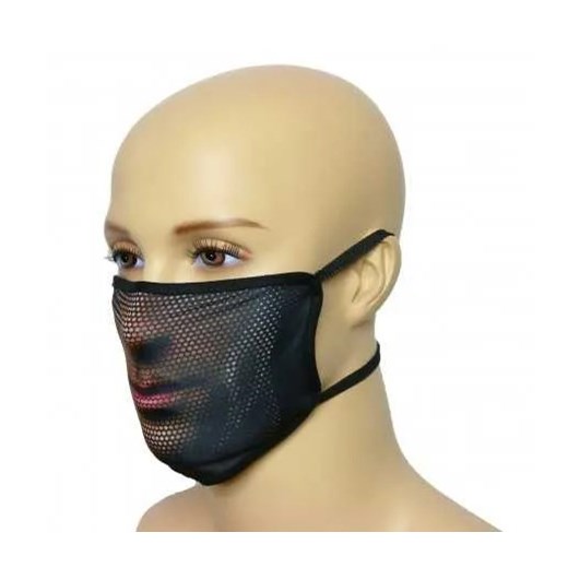 Maska na twarz z nadrukiem ZBROJOWNIA - Man - czarna Zbrojownia  okazja ZBROJOWNIA