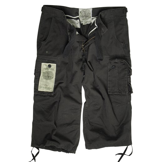 szorty męskie 3/4 mil-tec - air combat - pranie wstępne black - 11410002 XS S Metal-shop