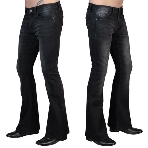 męskie spodnie (jeansy) wornstar - starchaser - zabytkowe czarny 34 34 Metal-shop
