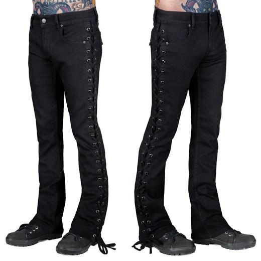 męskie jeansy wornstar - hellraiser - czarny dżinsowa - czarny 28 38 Metal-shop