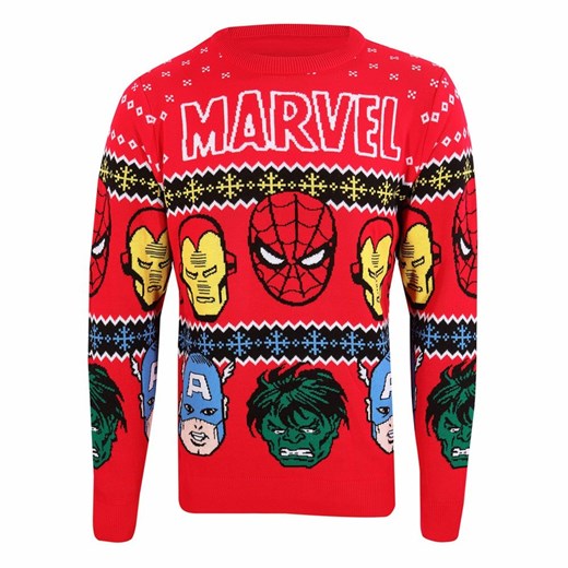 sweter męskie marvel comics - christmas jumper face´s - nnm - kt-marc-013 S Nnm S Metal-shop