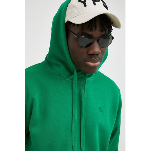 G-Star Raw bluza męska kolor zielony z kapturem gładka XXL ANSWEAR.com