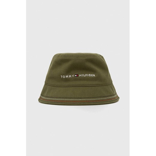 Tommy Hilfiger kapelusz kolor zielony Tommy Hilfiger ONE ANSWEAR.com