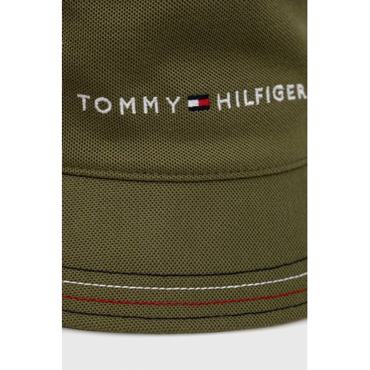 Tommy Hilfiger kapelusz kolor zielony Tommy Hilfiger ONE ANSWEAR.com