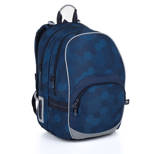 Plecak szkolny w niebieski wzór Topgal KIMI 23020 ze sklepu Topgal w kategorii Plecaki dla dzieci - zdjęcie 149356085