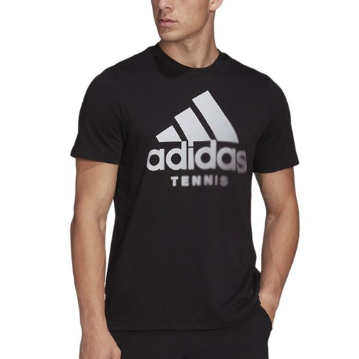 Koszulka adidas Tennis Aeroready Graphic HA0971 - czarna ze sklepu streetstyle24.pl w kategorii T-shirty męskie - zdjęcie 149370897