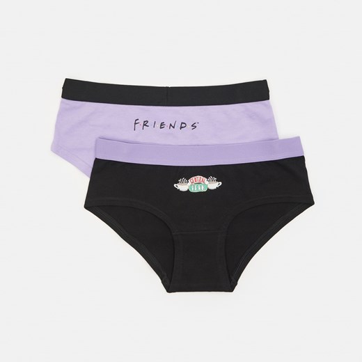 Sinsay - Majtki hipster Friends 2 pack - Wielobarwny Sinsay M promocja Sinsay