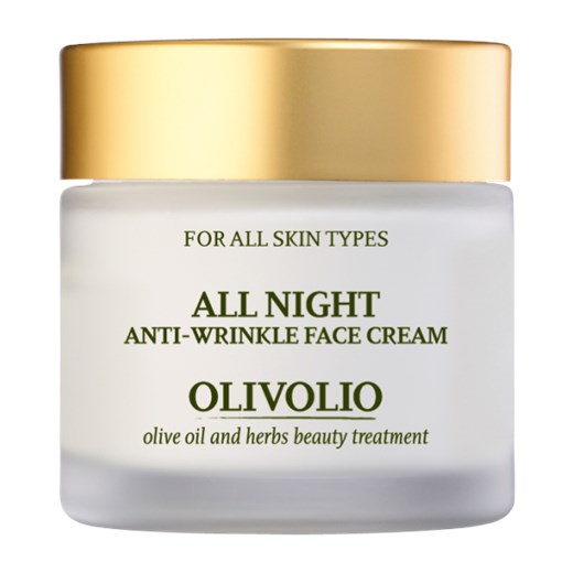 Olivolio Przeciwzmarszczkowy krem do twarzy na noc z oliwą i peptydami 50ml kosmetyki-maya bialy ekologiczne