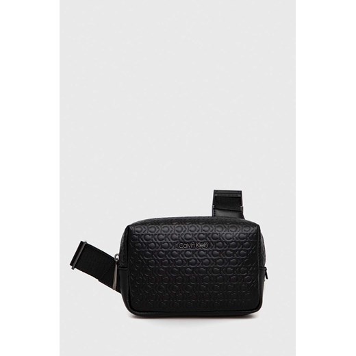 Calvin Klein saszetka kolor czarny ze sklepu ANSWEAR.com w kategorii Saszetki - zdjęcie 149423839