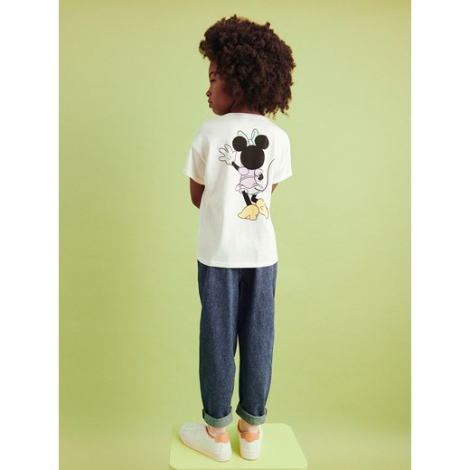 Reserved - T-shirt z nadrukiem Minnie Mouse - Biały Reserved 128 (7-8 lat) Reserved