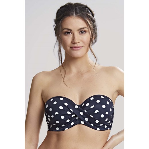 Anya Riva Spot bikini bandeau z twistem - granatowe - Panache Swim Panache Swim 85DD Janette.pl