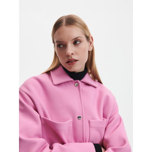 Reserved - Koszulowa kurtka - Różowy Reserved M Reserved