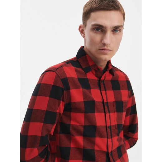 Reserved - Koszula regular fit - Czerwony Reserved M Reserved