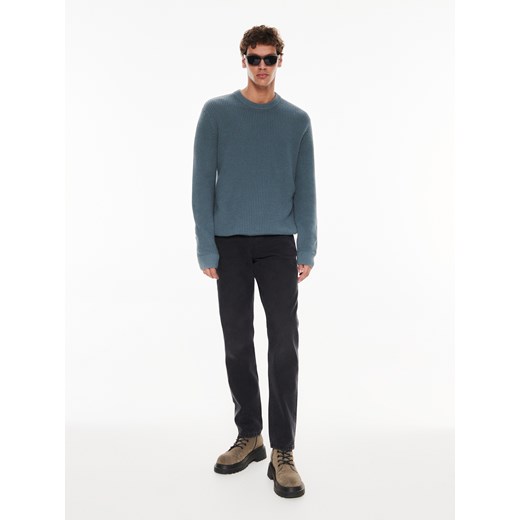 Reserved - Sweter z półokrągłym dekoltem - Niebieski Reserved L Reserved