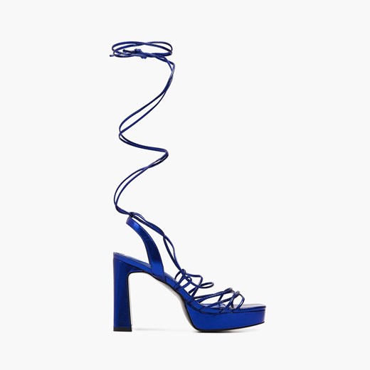 Cropp - Buty na obcasie z wiązaniami - Fioletowy Cropp 39 okazja Cropp