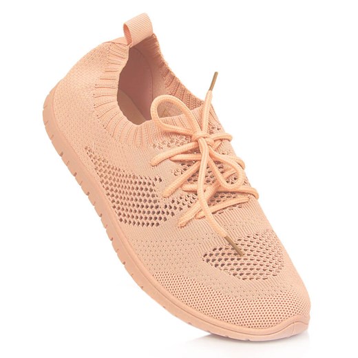 Buty sportowe damskie ażurowe pudrowy róż NEWS News 40 ButyRaj.pl promocja