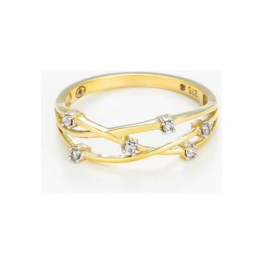 Złoty pierścionek "Jolie Constellation" z diamentami Le Diamantaire 56 okazyjna cena Limango Polska