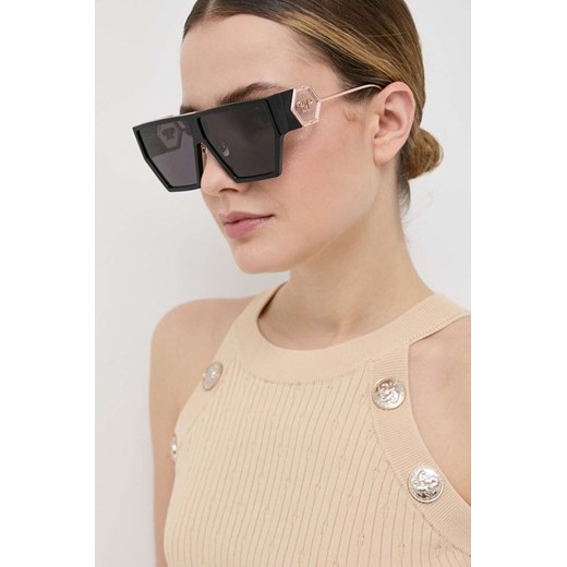 Philipp Plein okulary przeciwsłoneczne kolor czarny 65 ANSWEAR.com