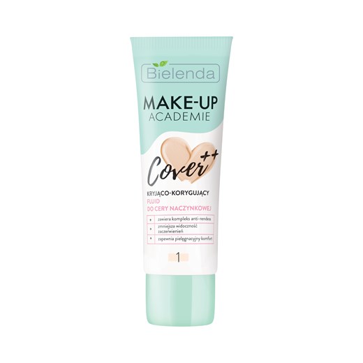 Kryjąco-korygujący fluid do cery naczynkowej cover ++ odcień 01 Bielenda House of Beauty Brands - bielenda.com