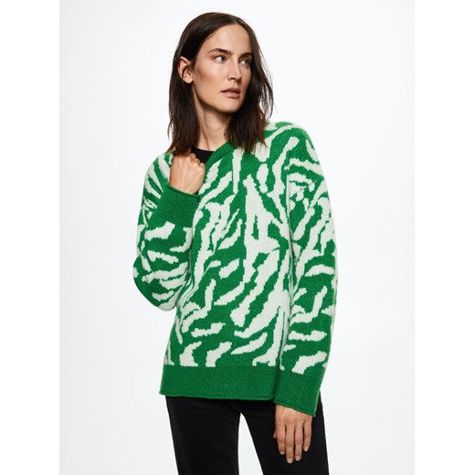 Mango Sweter Tigre 37045930 Kolorowy Oversize Mango M okazyjna cena MODIVO