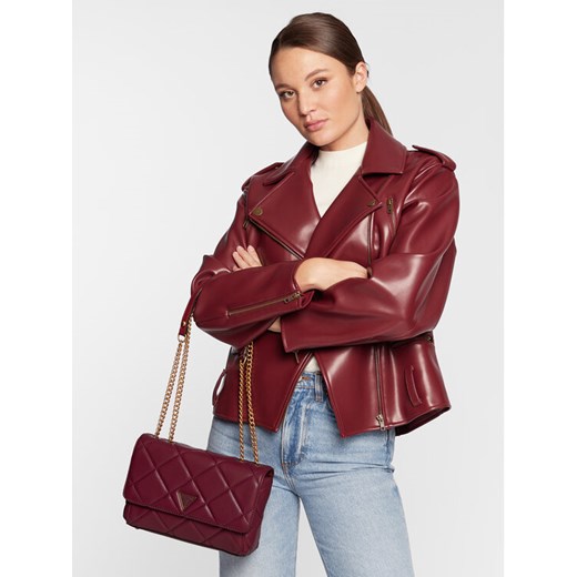 Guess Torebka Cessily Convertible Xbdy Flap HWQB76 79210 Bordowy Guess uniwersalny wyprzedaż MODIVO