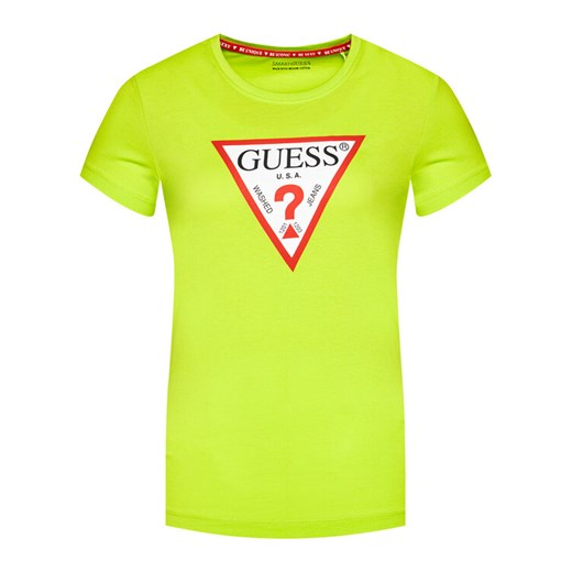 Guess T-Shirt Original Tee W1RI00 I3Z11 Zielony Regular Fit Guess XS okazja MODIVO