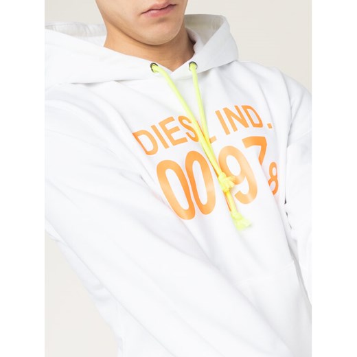 Diesel Bluza S-Girk-Hood 00SAUN 0IAJH Biały Regular Fit Diesel XL wyprzedaż MODIVO
