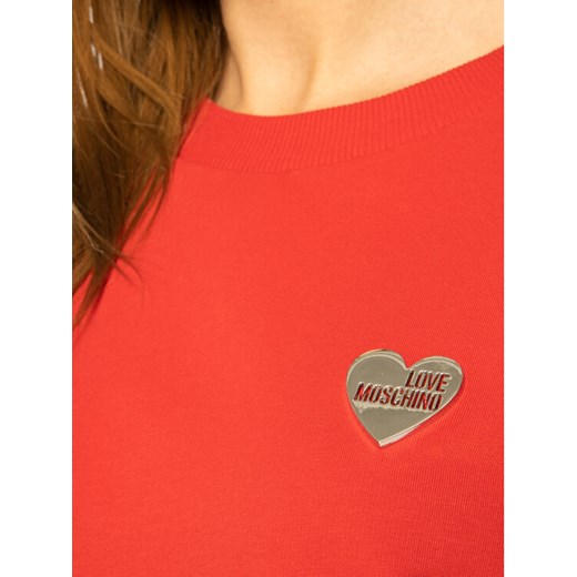 LOVE MOSCHINO Bluza W630682E 2124 Czerwony Regular Fit Love Moschino 42 MODIVO wyprzedaż