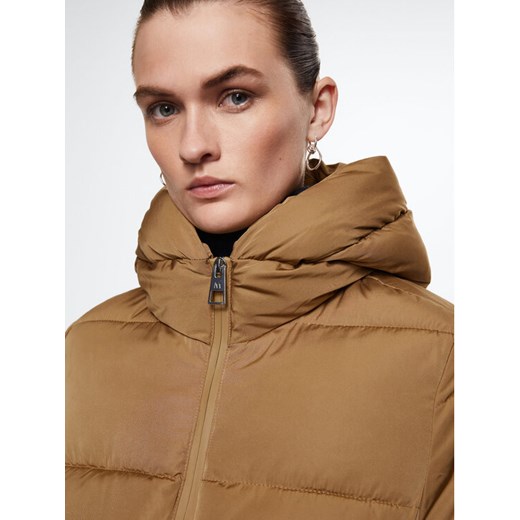 Mango Kurtka puchowa Tokyo 37077623 Brązowy Regular Fit Mango XL promocja MODIVO