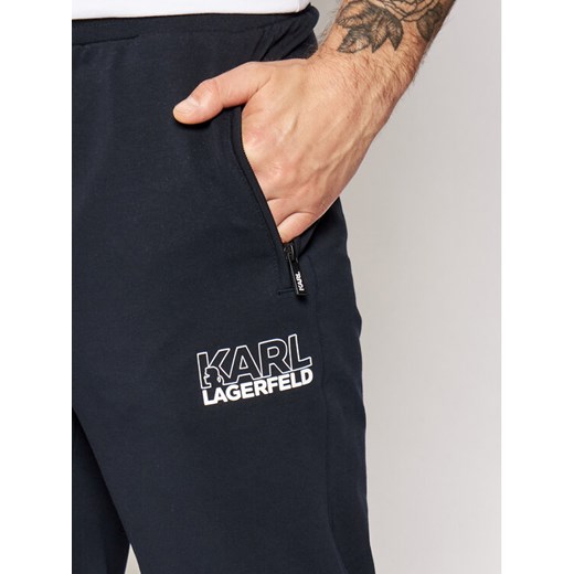 KARL LAGERFELD Spodnie dresowe 705035 511902 Granatowy Regular Fit Karl Lagerfeld XXL okazyjna cena MODIVO