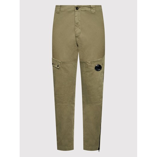 C.P. Company Spodnie materiałowe 11CMPA191A 005529G Zielony Regular Fit 52 okazja MODIVO