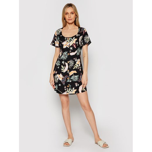 Roxy Sukienka letnia All Eyes On Love ERJWD03556 Czarny Regular Fit XS okazyjna cena MODIVO