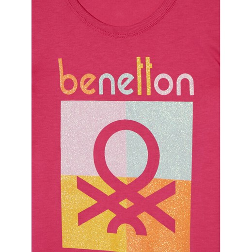 United Colors Of Benetton T-Shirt 3096C1539 Różowy Regular Fit United Colors Of Benetton 120 okazja MODIVO