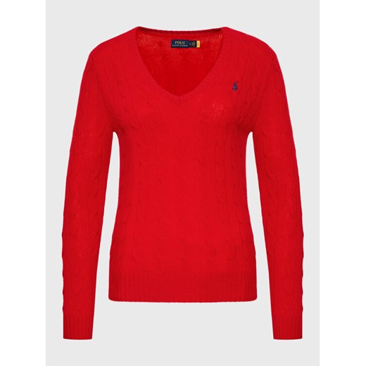 Polo Ralph Lauren Sweter 211875832011 Czerwony Regular Fit Polo Ralph Lauren XS wyprzedaż MODIVO