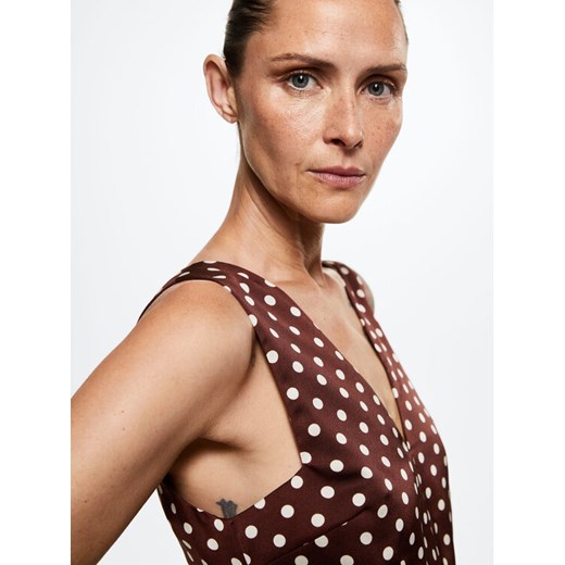 Mango Kombinezon Lola 37032881 Brązowy Regular Fit Mango XXL okazyjna cena MODIVO