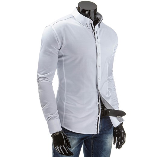 Koszula z długim rękawem (dx0725) - Biały dstreet szary bawełniane