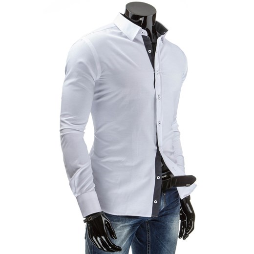 Koszula z długim rękawem (dx0716) dstreet bialy bawełniane