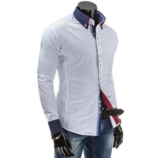 Koszula z długim rękawem (dx0730) - Biały dstreet szary bawełniane