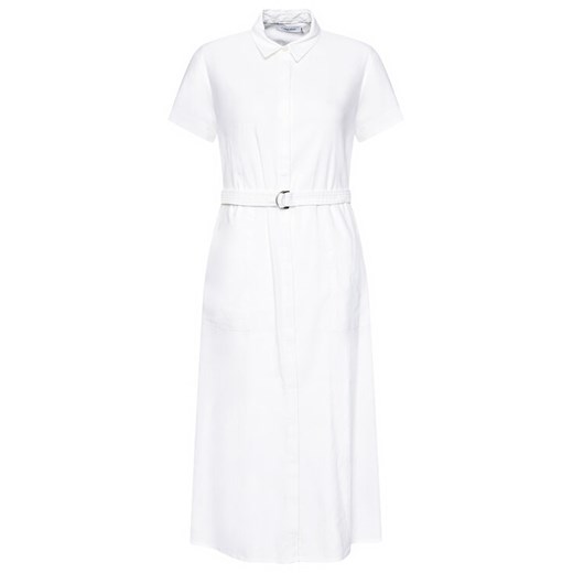 Calvin Klein Sukienka koszulowa K20K202954 Biały Regular Fit Calvin Klein 38 wyprzedaż MODIVO