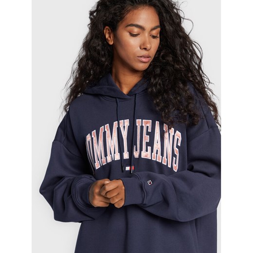 Tommy Jeans Sukienka dzianinowa Logo DW0DW14548 Granatowy Regular Fit Tommy Jeans M MODIVO wyprzedaż