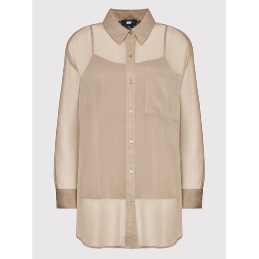 DKNY Koszula P1KMFK72 Brązowy Relaxed Fit XS okazyjna cena MODIVO