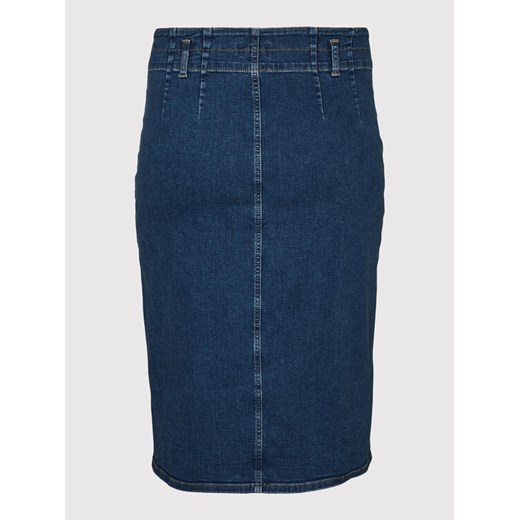 Vero Moda Curve Spódnica jeansowa Milana 10267052 Granatowy Slim Fit 48 promocyjna cena MODIVO