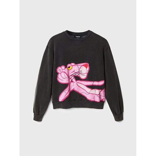 Desigual Bluza PINK PANTHER 22WWSK45 Szary Regular Fit Desigual S okazja MODIVO