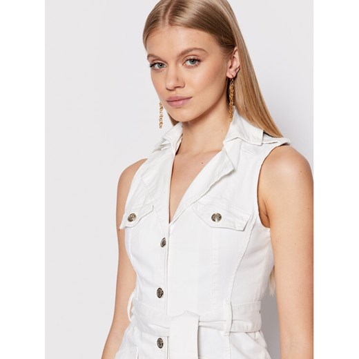 Morgan Sukienka jeansowa 221-RYEAH1 Biały Regular Fit Morgan 36 MODIVO okazja