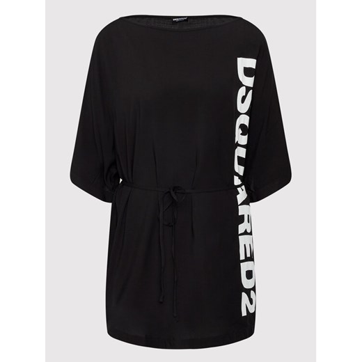 Dsquared2 Underwear Sukienka codzienna D6A253260 Czarny Relaxed Fit S okazyjna cena MODIVO