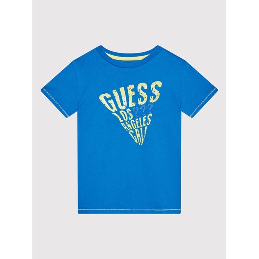 Guess T-Shirt N2GI08 K8HM0 Niebieski Regular Fit Guess 2Y okazyjna cena MODIVO